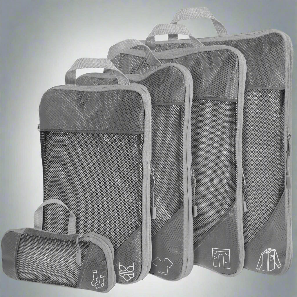 Organisateur de valise Sacs de Rangement Compression Gris