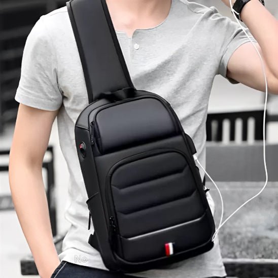 Sac bandoulière homme Polyvalent Urbain et Voyageur poitrine