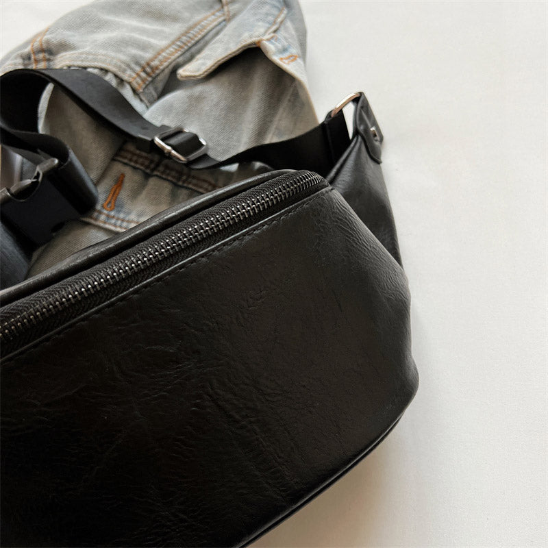 banane sac grande taille cuir noir parfaite