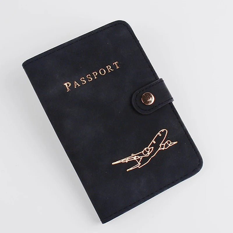 etui passeport leger et resistant noir
