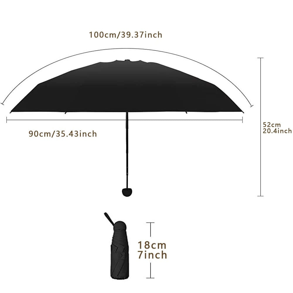 MINI PARAPLUIE PLIABLE AVEC ÉTUI DE RANGEMENT