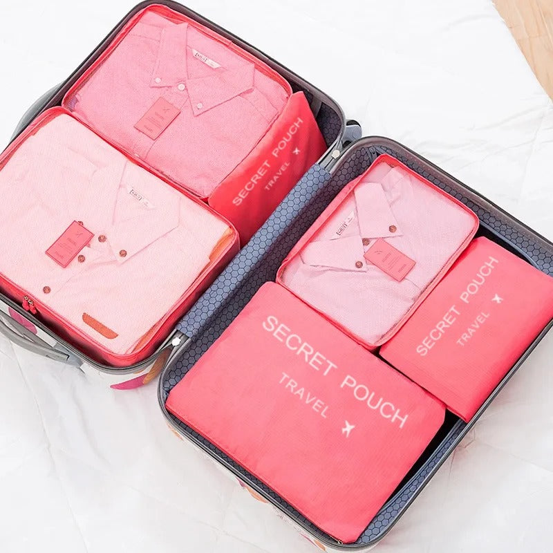 organisateur de valise secret pouch rose