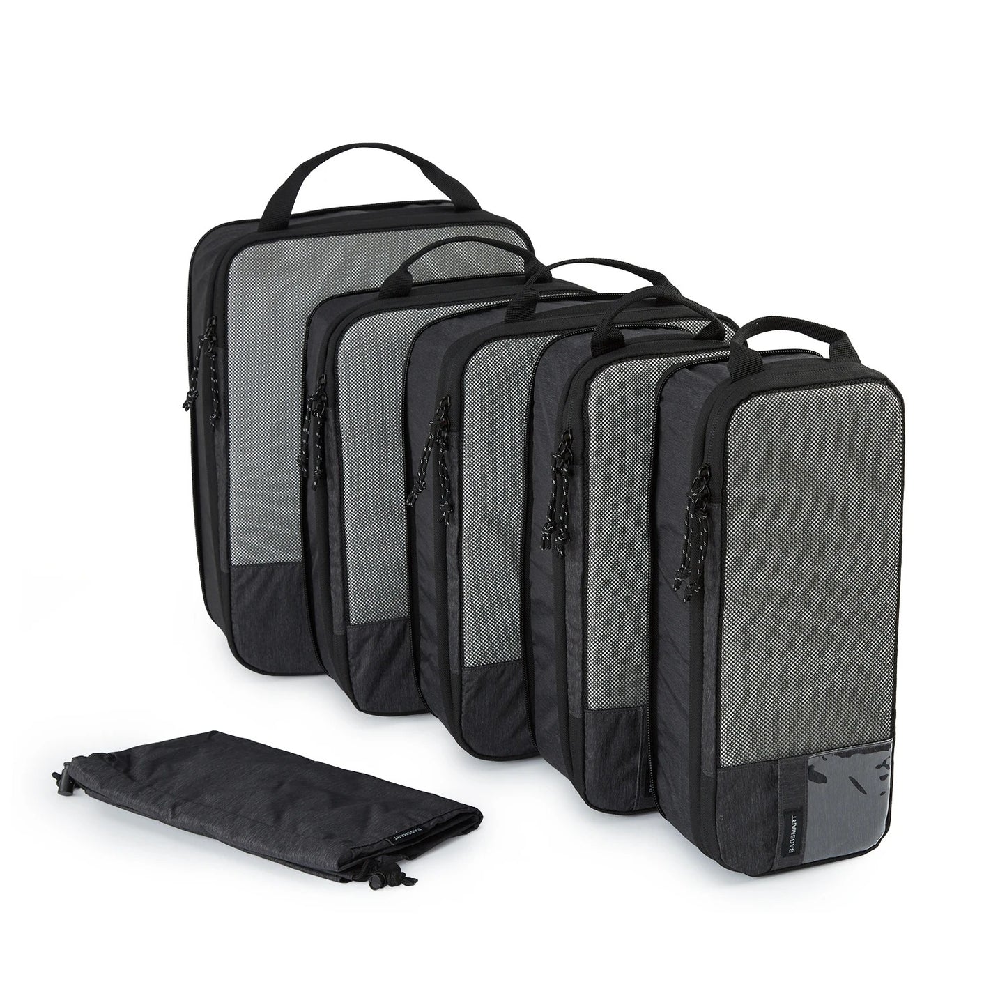 organisateur valise cubes de compression noir