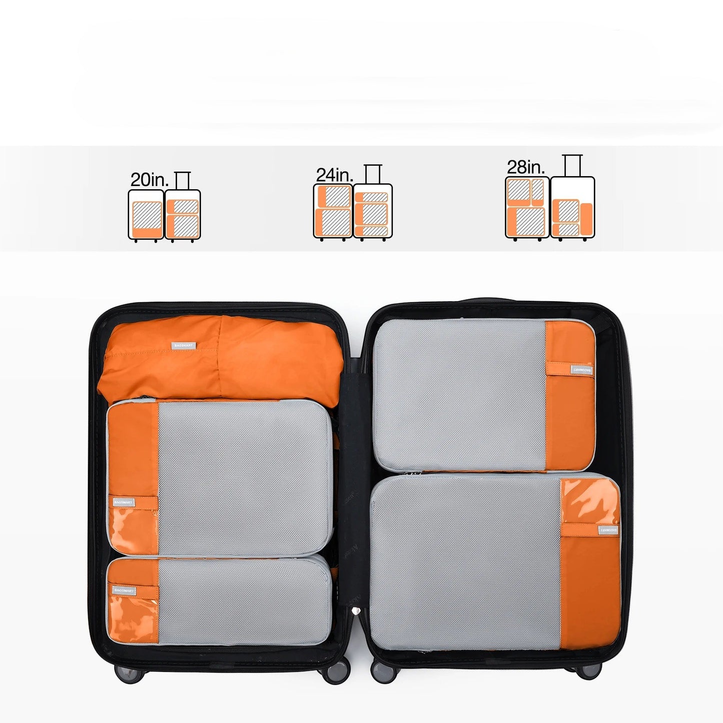 organisateur valise cubes de compression valise