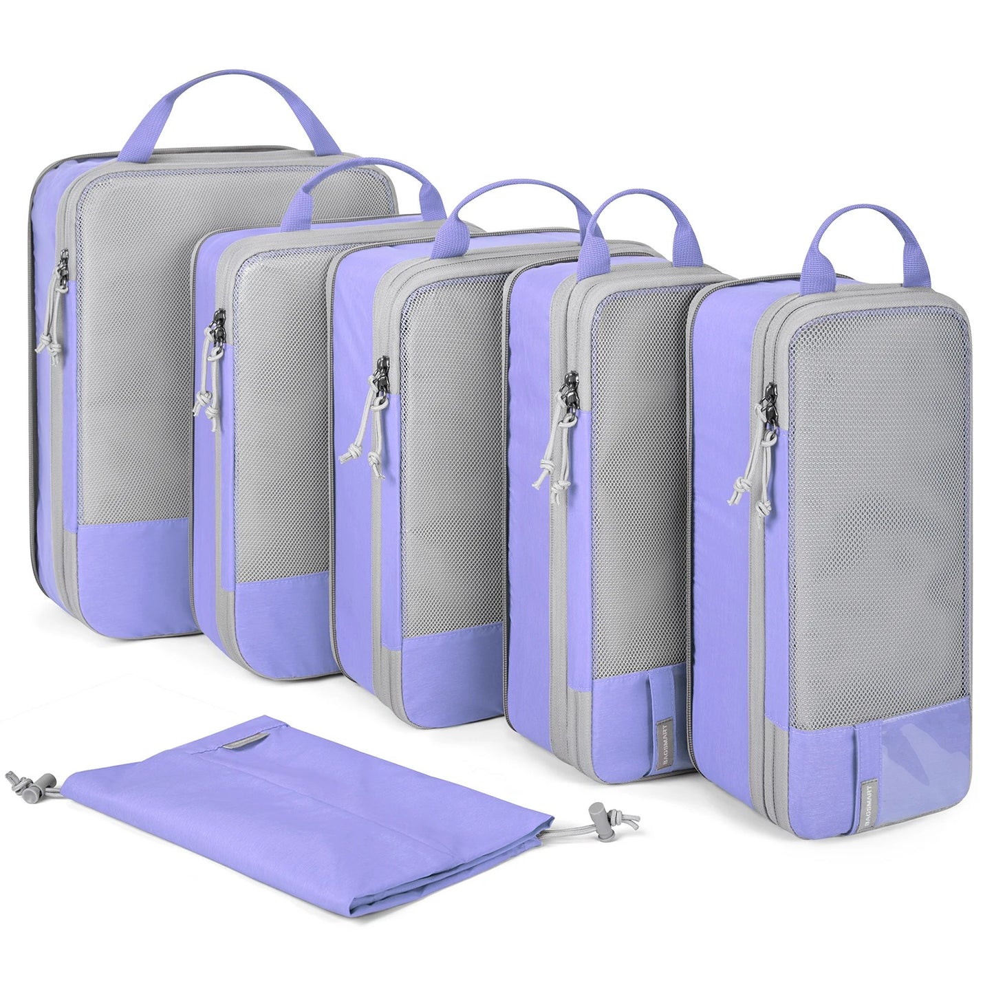 organisateur valise cubes de compression violet