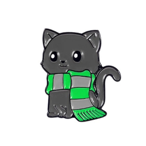 pin's chat pour sac enfant vert