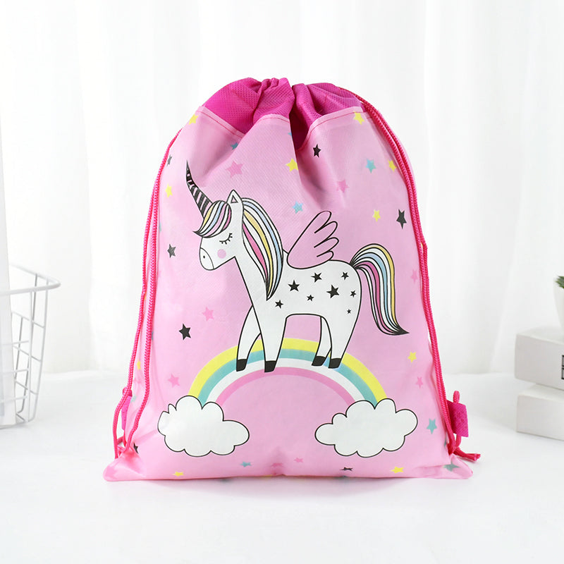 sac à cordon licorne rose