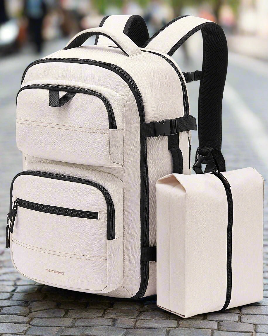 sac a dos 40l avec sac chaussures inclus blanc