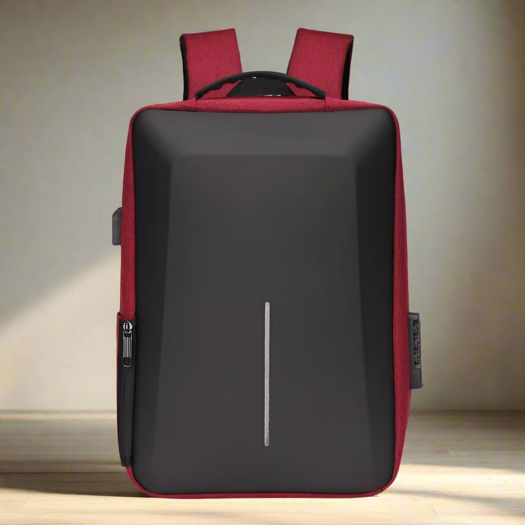 sac a dos antivol coque rigide variante rouge