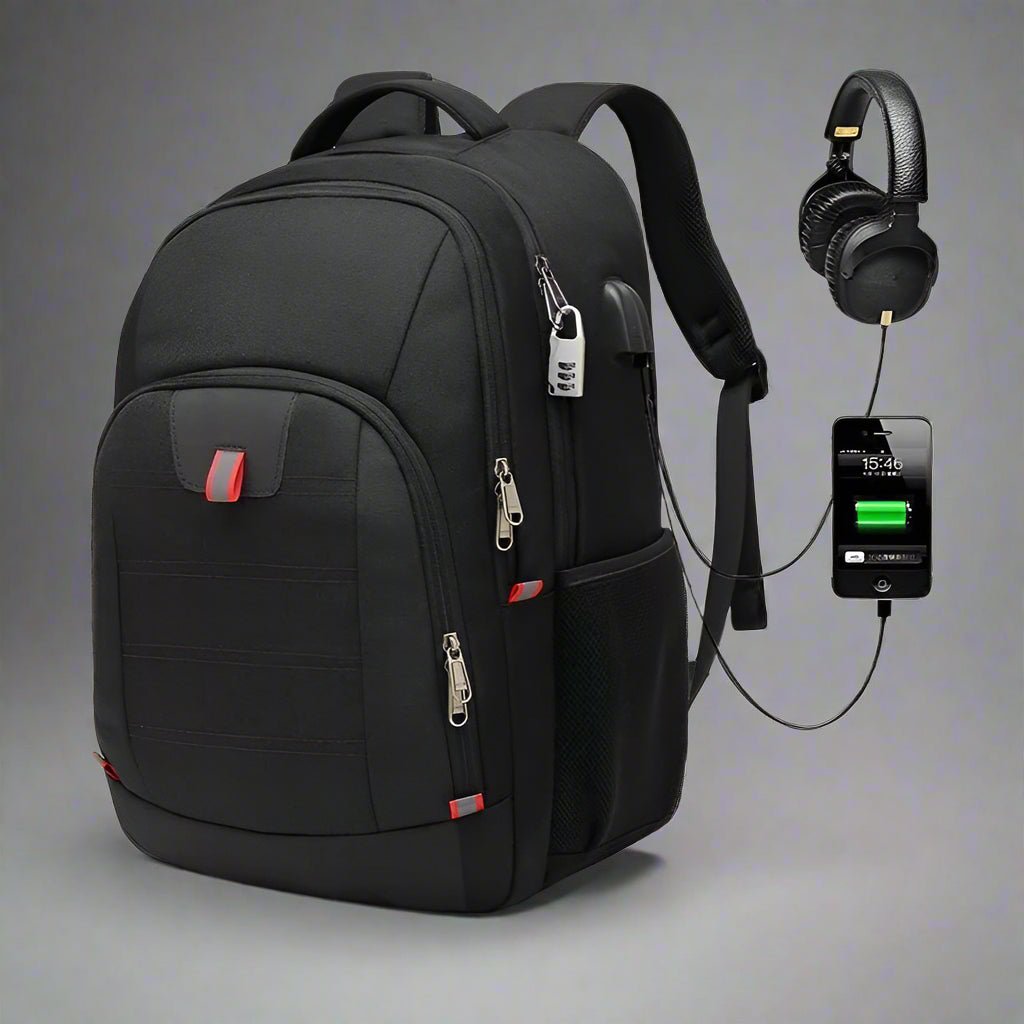 sac a dos cadenas de securite inclus USB casque audio