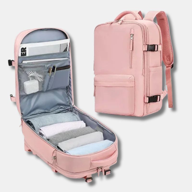 sac a dos valise voyagezen rose