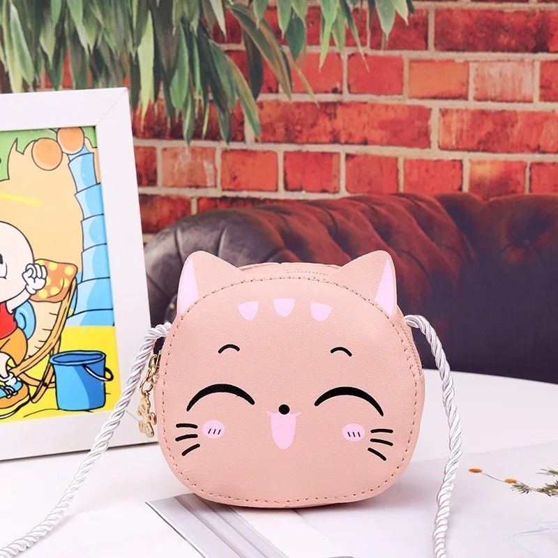 Sac à Main Chat Mignon Pour Enfant - Pochette Bandoulière Réglable - Cadeau Pour Filles 6-14 Ans