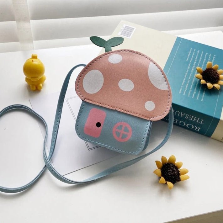 sac a main enfant maison champignon bleu et rose