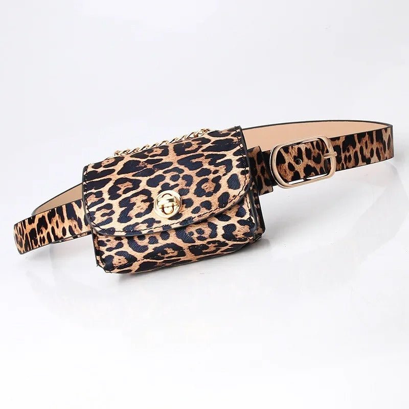 sac banane femme chic luxe leopard