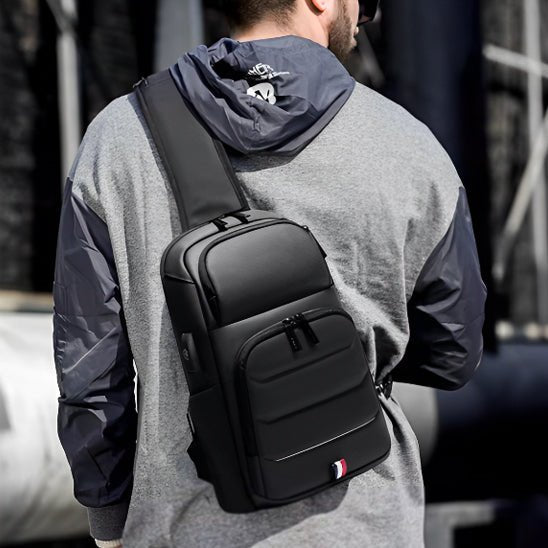 Bandoulière Sac A Dos Homme Stylé Sac Bandoulière Homme Noir Moderne