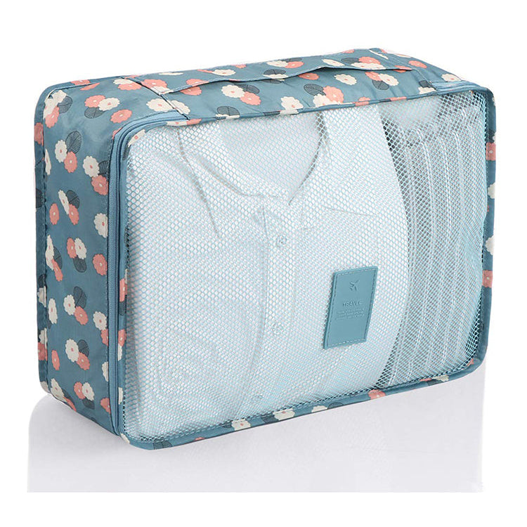 sac de rangement de voyage colore bleu vetements