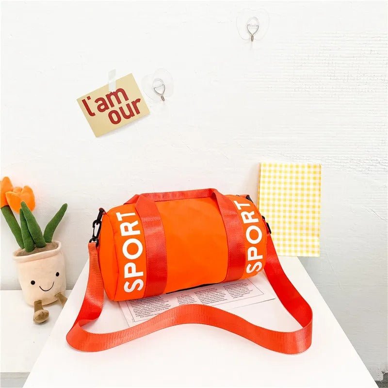 sac de sport enfant fourre tout voyage orange