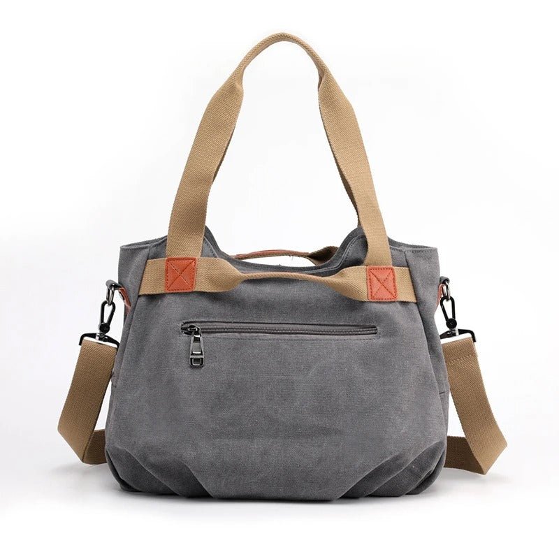 sac fourre tout à bandoulière voyage gris