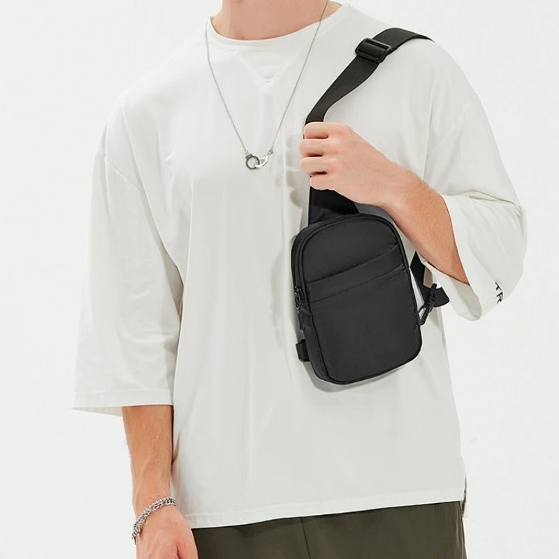sacoche bandoulière homme multifonctionnel 2-en-1 légère