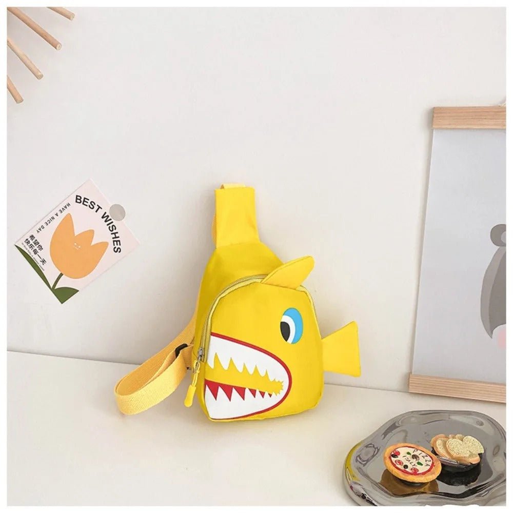 sacoche garcon requin jaune