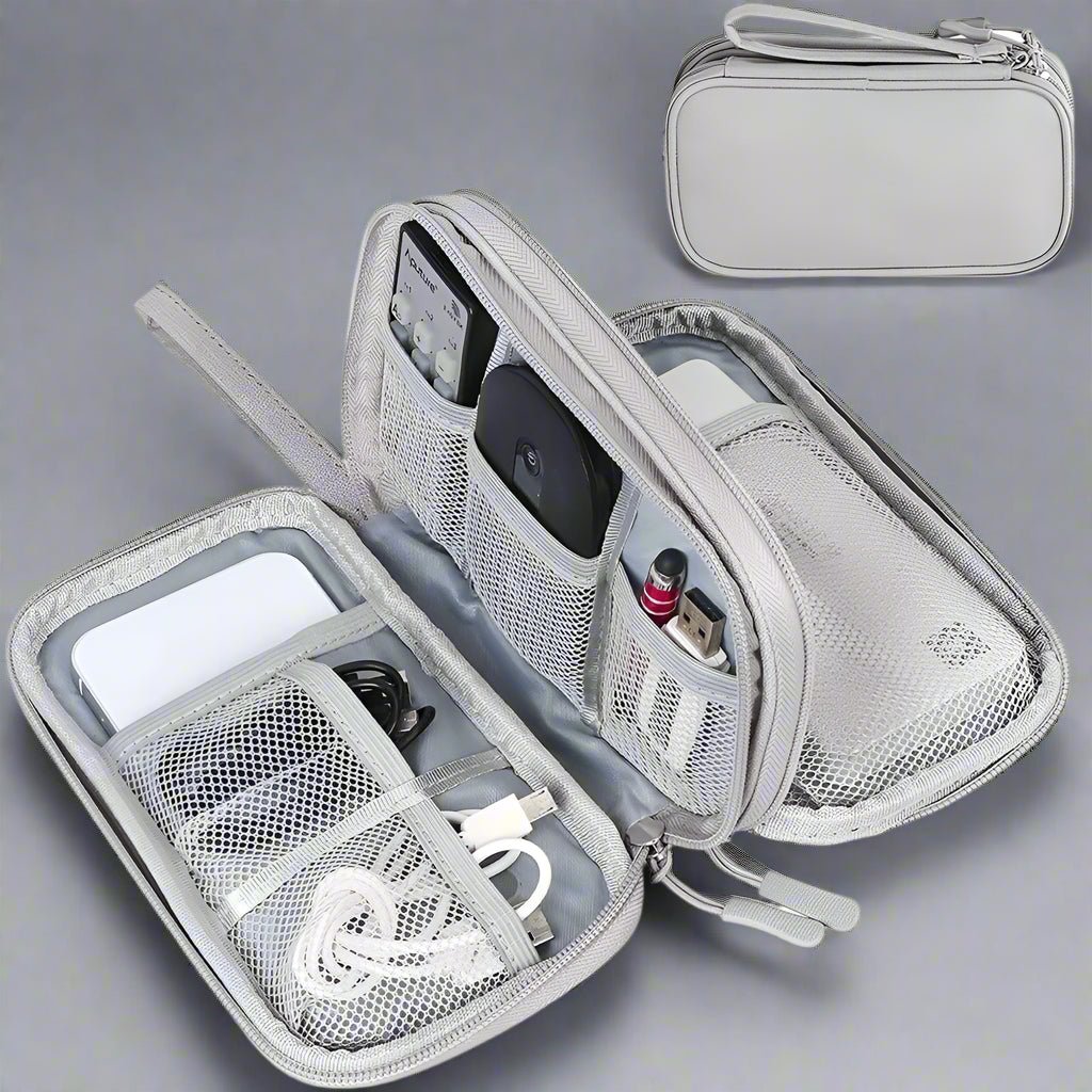 1X(Sac de Rangement de Câble 2 PièCes éTanche Organiseur éLectronique 1X(Sac de Rangement de Câble 2 PièCes éTanche Organiseur éLectronique