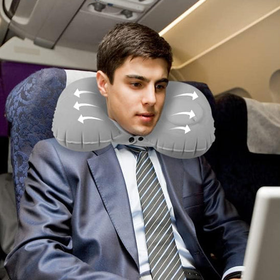 Coussin-Gonflable-pour-Avion-Forme-de-U-ergonomique
