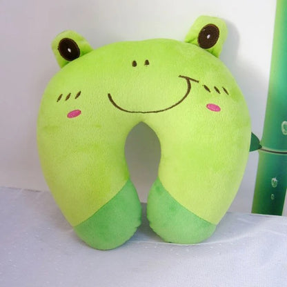 Coussin-de-Voyage-Enfant-Grenouille-Mignon