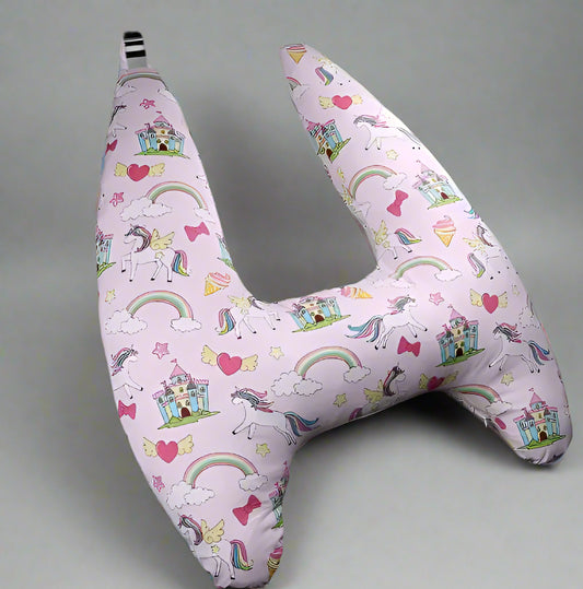 Oreiller-de-voyage-Licorne-Rose