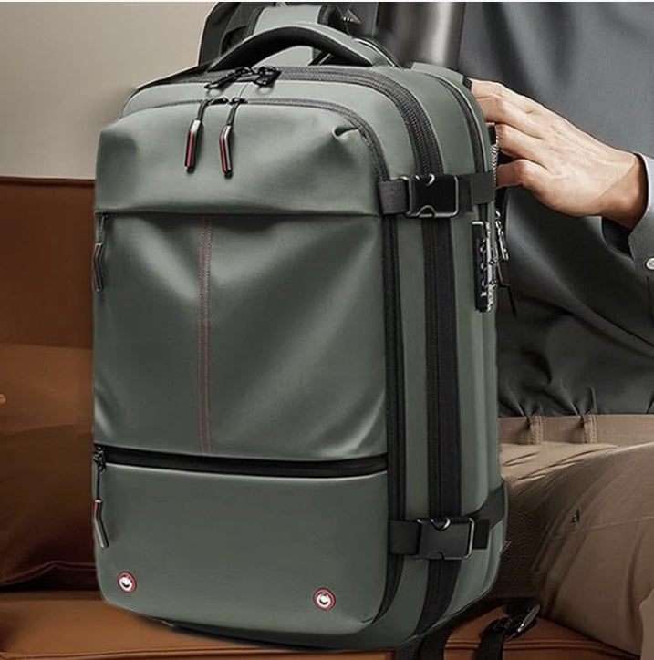 Sac-a-dos-voyage-compression-sous-vide-vert-elegant