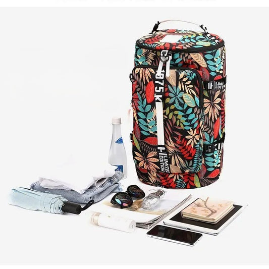 affaires devant sac convertible en sac à dos motif floral