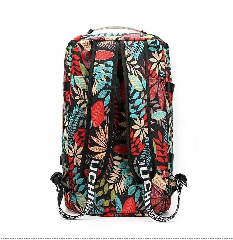 arrière sac convertible en sac à dos motif floral