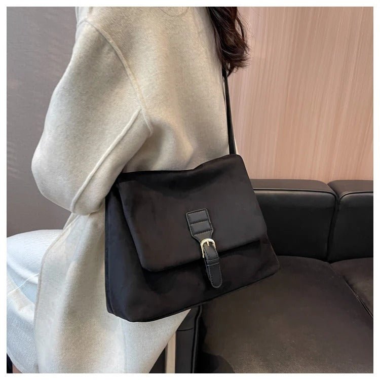 besace sac femme en velours a la mode