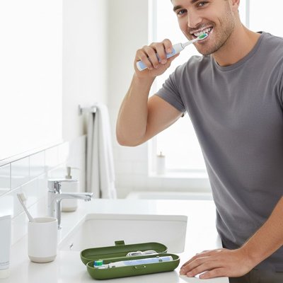Boite pour brosse a dent electrique homme