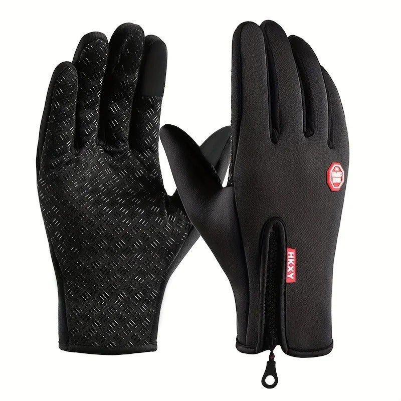gants homme tactile noir pour l'hiver design