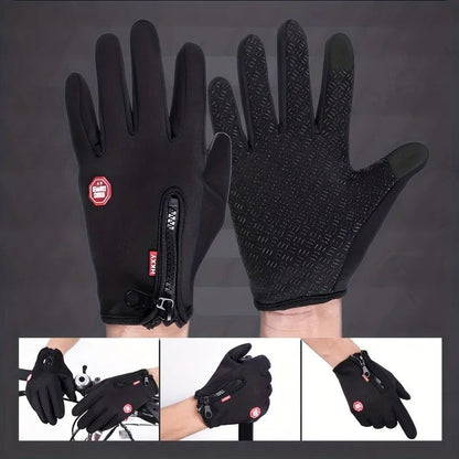 gants homme tactile noir pour l'hiver pour le sport