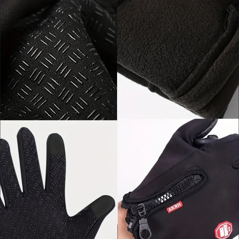 gants homme tactile noir pour l'hiver polyvalent