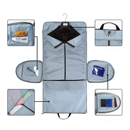 différents compartiments du sac de voyage convertible costume