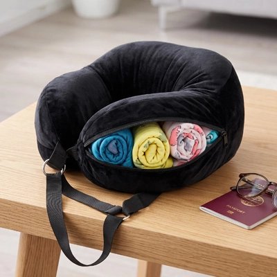 Coussin de voyage remplissable