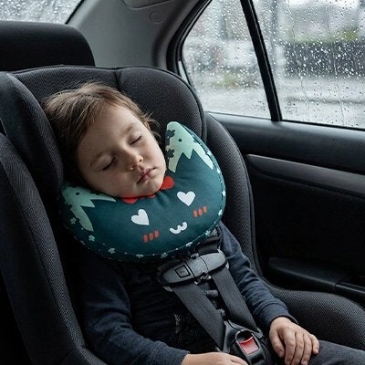 coussin voyage enfant bleu