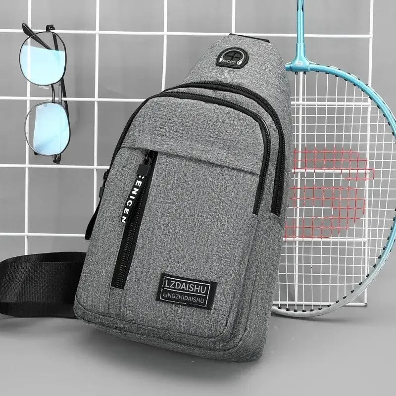 crossbody bag voyage gris devant raquette
