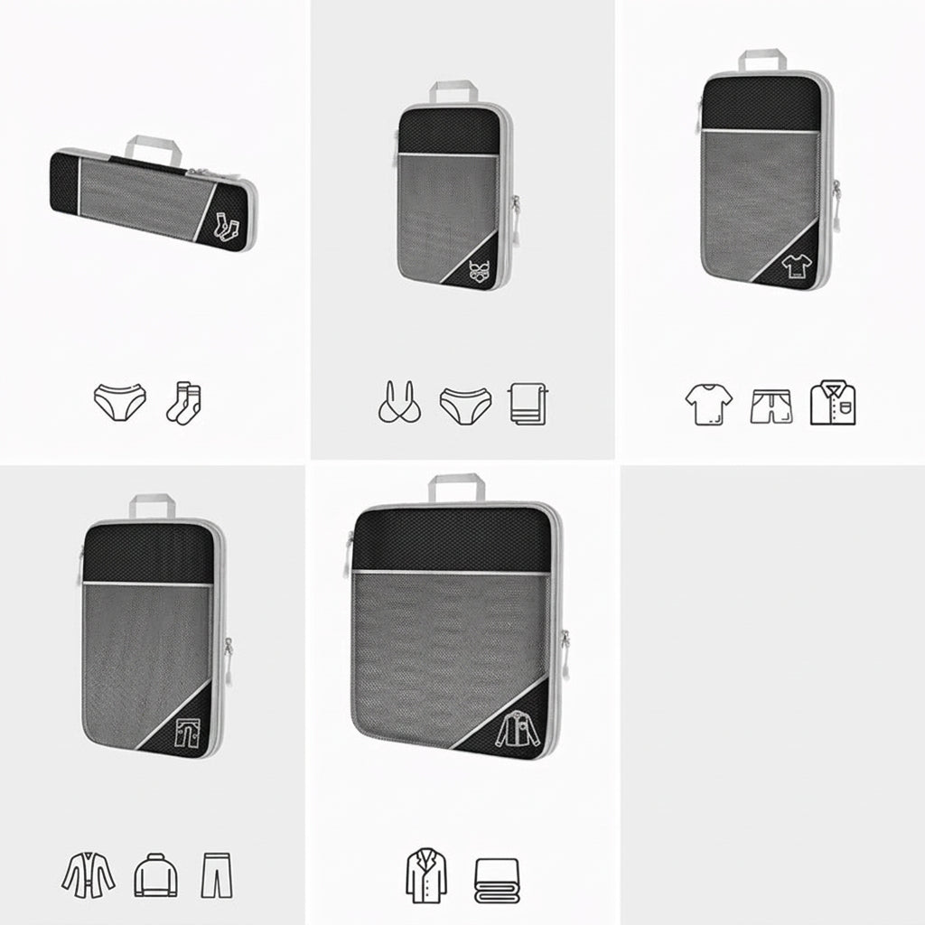 cube de compression voyage lot de 5 pour chaque type de vetement