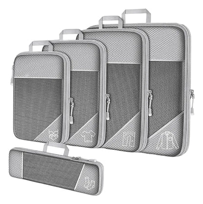 cube de compression voyage lot de 5 gris