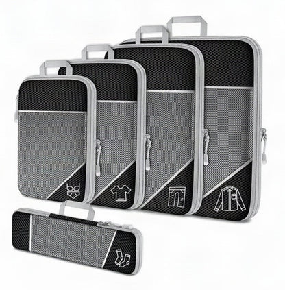 cube de compression voyage lot de 5  noir
