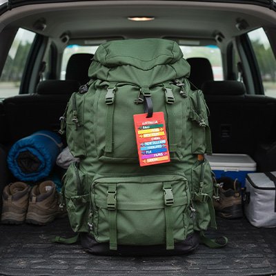 Etiquette bagage voyage