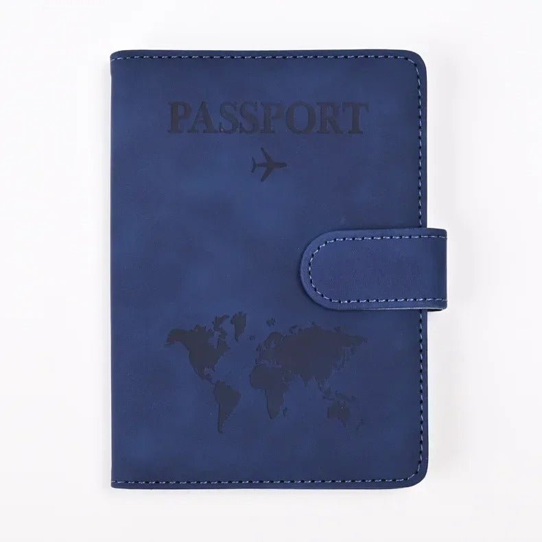 etui passeport bleu