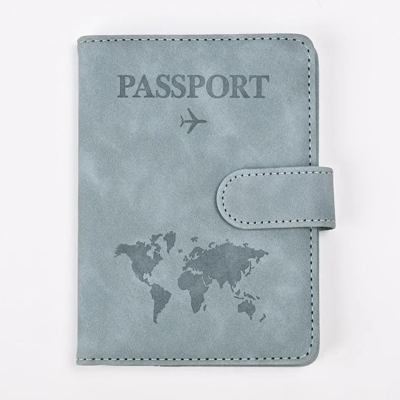 etui passeport gris