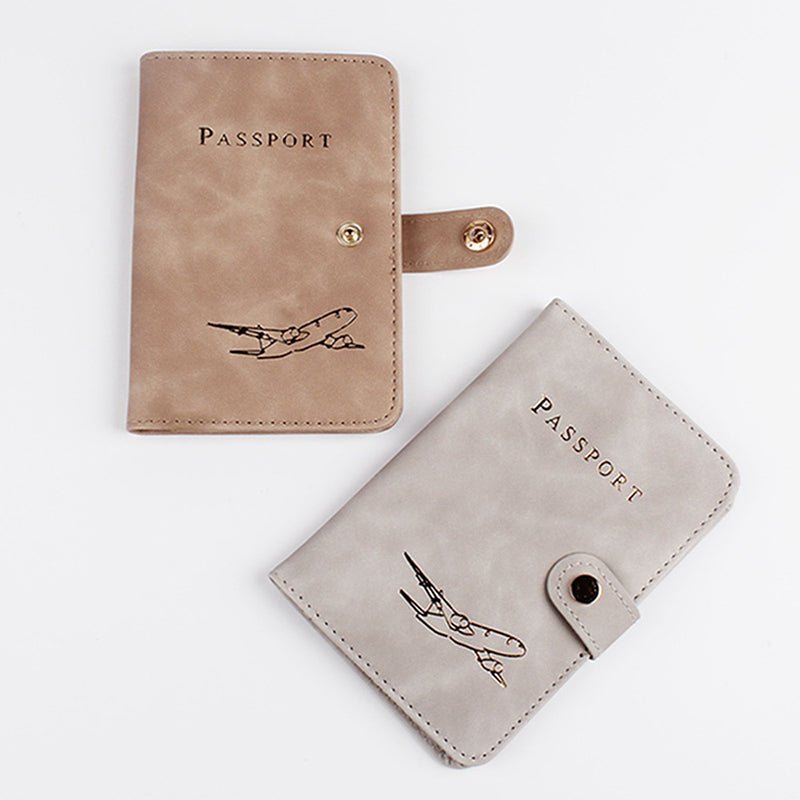 etui passeport leger et resistant brun et gris