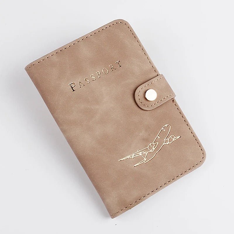 etui passeport leger et resistant brun