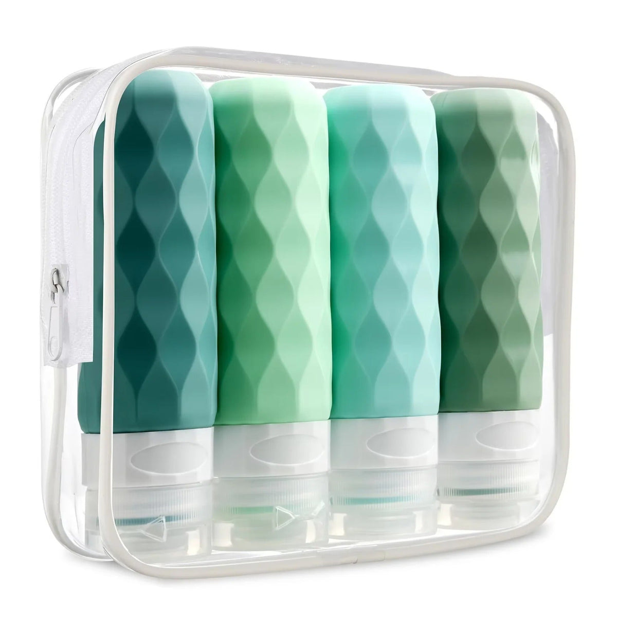 lot de 4 flacon voyage antifuite vert