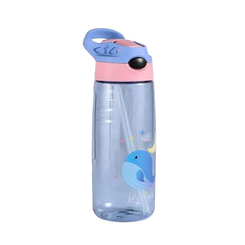 gourde paille enfant petit animal sans bpa baleine